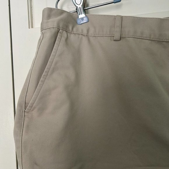 L.L. Bean Flat Front Stone Color 20W Shorts - Picture 2 of 8